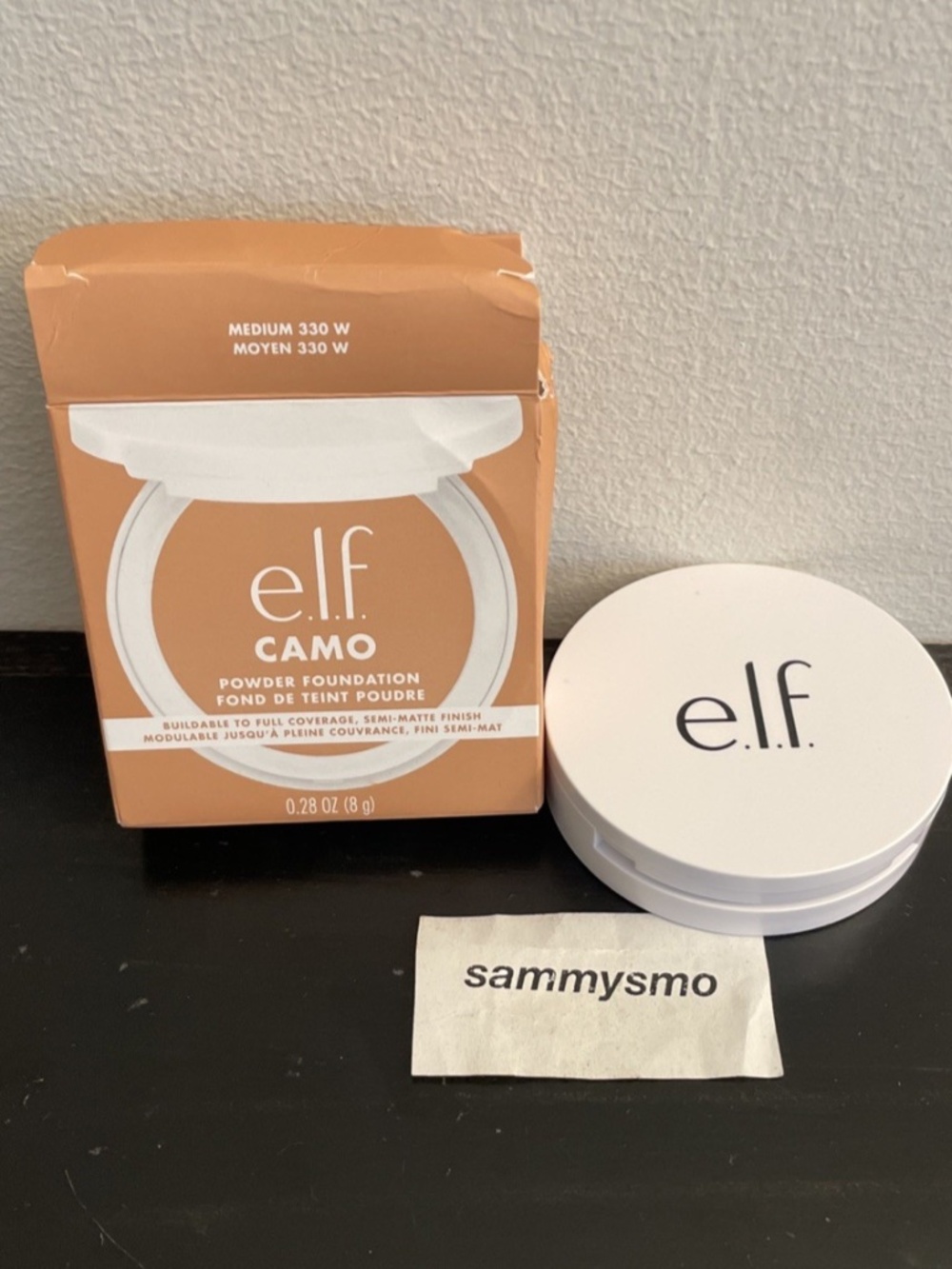 E.L.F. elf CAMO Powder Foundation semi matte finish, Medium 330 W